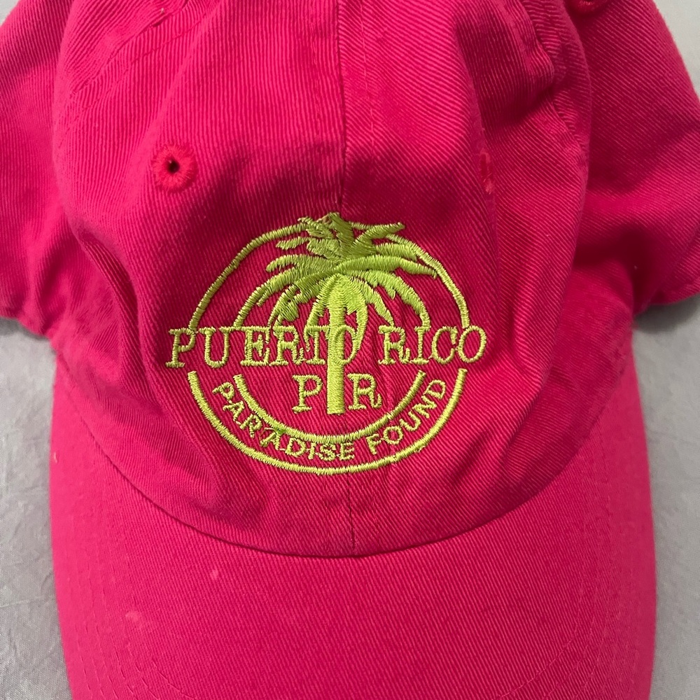 Red Puerto Rico Embroidered Cap - Picture 2 of 5
